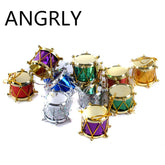 12 pcs/bag 3cm Laser Small drum Christmas Ornament colorful Mini Gift box Christmas Tree pendant New Year ornaments Decorations - Fashionner